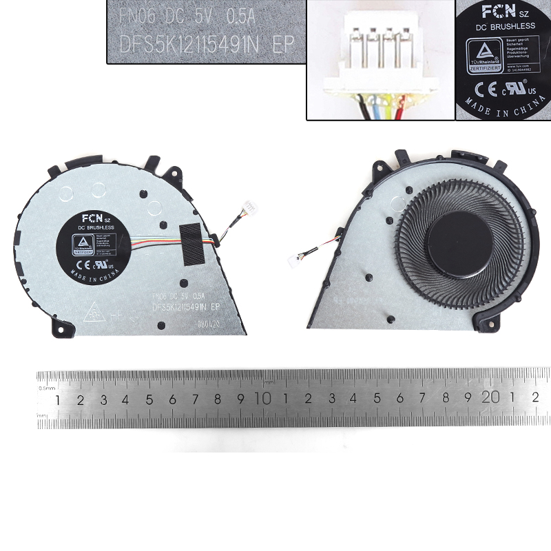 Picture of New Replacement CPU Cooling Fan For LENOVO Yoga 7i-14-INCH 14ITL5 Yoga 7 14C（ORG） DFS5K1211549N Layout